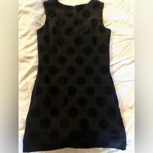 Vintage 90s black polka dot mini dress